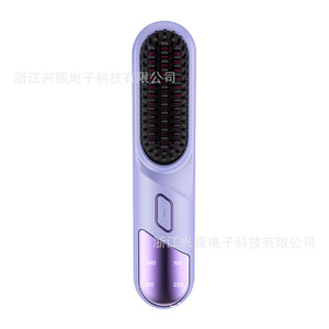Zjxingou Peine Alisador de Cabello Cerámico con Doble Cepillo, Portátil, Inalámbrico y Recargable para Cabello Normal, Uso en Viajes - Product Image 2