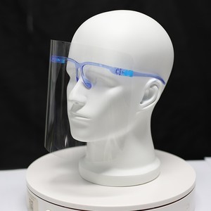 Protección contra salpicaduras de PET transparente y máscara de plástico antivaho con montura de gafas - Product Image 4