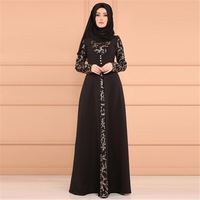 Robe longue nationale du Moyen-Orient vêtements islamiques robe jupe longue femmes musulmanes Abaya
