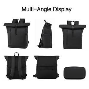 Unisex Trendy Roll Top <b>Laptop</b> <b>Backpack</b> With Customizable Fabric Accessible Expandable Business Bag Waterproof Company Gift - Product Image 3
