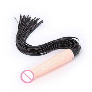 FHTF Fouet en cuir exotique, fouet de dressage, fouet à claquer, plug anal, jouets sexuels BDSM pour adultes - Product Image 1