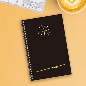 Libreta de Direcciones Cristiana A5 con Espiral y Cubierta de Cuero, 80 Hojas, Uso Promocional, Diseño Simple con Temática de Fantasía, Línea AF - Product Image 4