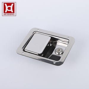 Weatherproof Polished Stainless Steel Paddle Handle Lock Recessed Flush Latch for Industrial Enclosure Canopy Toolbox - Product Image 4
