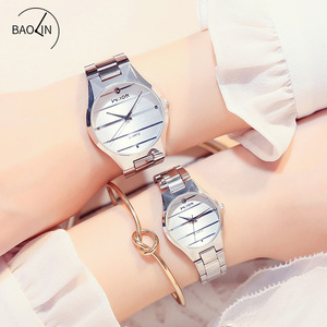 Men Women <b>Couple</b> Quartz Watch Waterproof Fine Steel Band Fresh Simple Casual Wrist Watch - Product Image 3