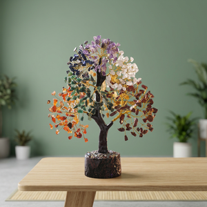 Arbre en Cristal des Sept Chakras Fait Main, Arbre en Pierres Précieuses Polies, Bonsaï pour la Décoration Feng Shui de la Maison et du Bureau - Product Image 5