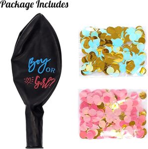 Ballon révélateur de sexe 36 pouces avec confettis bleus et roses Décorations garçon ou fille Popper & Spray pour les fêtes de bébé - Product Image 6