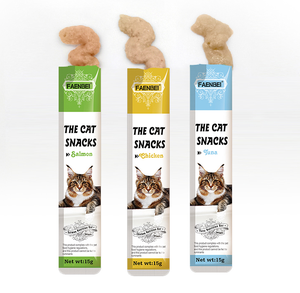 Suministro de fábrica OEM, bocadillo húmedo de pollo, 15g, <span class=keywords><strong>comida</strong></span> y golosinas para gatos, delicioso bocadillo para mascotas con sabor a carne de res - Product Image 1