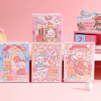 Carnet de notes à 6 anneaux A5 A6 en cuir PU pour filles, Mini sac rose jaune, couverture de cadeau verte, en STOCK d'été