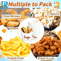 Boîte à snacks personnalisée avec logo, emballage pour snacks, boîte à poulet frit, pochette en papier pour chips, boîte à frites à emporter avec support pour ketchup et sauce.