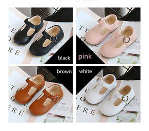 Chaussures décontractées à bride en T pour bébés garçons, chaussures en cuir pour enfants, chaussures noires et blanches pour filles, nouvelles sandales d'été Mary Janes pour enfants - Product Image 5