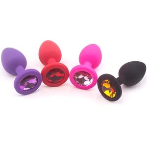 Nouveau <span class=keywords><strong>3D</strong></span> Faux Diamant Silicone <span class=keywords><strong>Plug</strong></span> <span class=keywords><strong>Anal</strong></span> Couple Flirtant Sex Toy avec Acier Inoxydable et Outil de Masturbation en Métal - Product Image 1