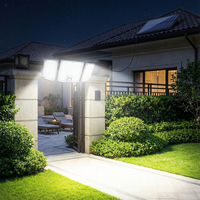 Lampe murale solaire à détecteur de mouvement étanche à 278 LED pour l'extérieur, le jardin, la sécurité domestique