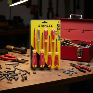 Juego de Destornilladores Stanley de 7 Piezas con Aislamiento VDE y Probador - Product Image 3