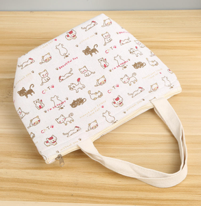 Bolsa de lona ecológica con diseño de dibujos animados, asa doble gruesa, cierre de cremallera, ideal para la escuela, conferencias, promociones y compras. - Product Image 6