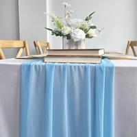 Drapeau de table en mousseline de soie perlée de couleur unie impression tissée moderne pour mariage anniversaire fêtes en plein air maison nappe en gros
