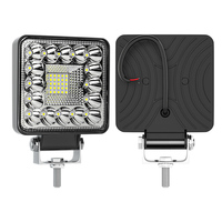 Luz de Trabajo LED Cuadrada de 108 mm con Haz Combinado de Inundación y Punto para Camiones Todoterreno 4x4 ATV, Lámpara de Conducción Resistente al Agua IP67 de Alta Resistencia