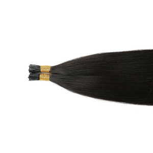 Extensiones de cabello Remy virgen preadheridas, cabello humano Real, punta de palo recto, # 1B Color, máquina de rizos naturales de ondas profundas sueltas - Product Image 3