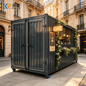 Luxury 20ft Customized Coffee Shop Stainless Steel Kitchen Modular Design For Outdoor Business Container Restaurant - Product Image 3