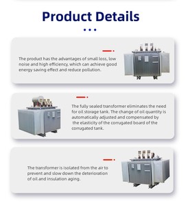 Transformateur de puissance immergé dans l'huile de 33 kV 1500 kVA monophasé/triphasé 60 Hz de précision pour zones industrielles - Product Image 5