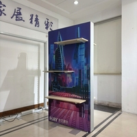 Expositor de Alta Calidad con Forma de Puerta, de Montaje Rápido, Portátil, de Aluminio, para Ferias Comerciales, con Caja de Luz