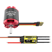 Motor CC sin escobillas FEDI-TECH de alta eficiencia 850KV, modelo HTRC2814 para aeronaves de ala fija, voltaje 3S-4S, eficiencia IE4, ODM/OEM