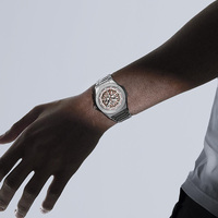 Montres mécaniques automatiques squelette pour hommes, styles classiques personnalisés, saphir, acier inoxydable de luxe, faible MOQ