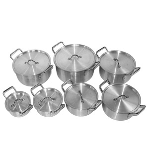 Ensemble d'ustensiles de cuisine en aluminium Ensemble de casseroles de cuisine épaissies Pots à soupe à induction Juego De Ollas 14pcs Casserole Ollas De <span class=keywords><strong>Cocin</strong></span> - Product Image 1