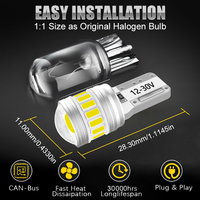 Promotion Ampoules LED de voiture Canbus Super Lumineuses 3030 3014 Rouge Ambre 6V 12V 24V T10 W5W 194 168