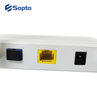Harga pabrik GPON ONU 1GE dengan Band tunggal WIFI 2.4GHz Modem serat optik plastik putih 1 Port GPON