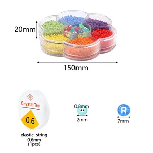 Plum Blossom Lattice Christmas Color Glass Rice Beads Letter Beads Box DIY Hand String Necklace Hand <b>Accessories</b> - Product Image 3