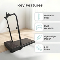 Máquina de Pérdida de Grasa con Vibración y Control Inteligente Plegable, Motor Silencioso, Portátil, para Debajo del Escritorio, Caminadora para Ejercicio en Casa