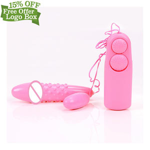 Ücretsiz özel kutu-kadınlar atlama aşk yumurta çift stimülasyon çift titreşimli çubuklar seks oyuncakları vibratör - Product Image 4