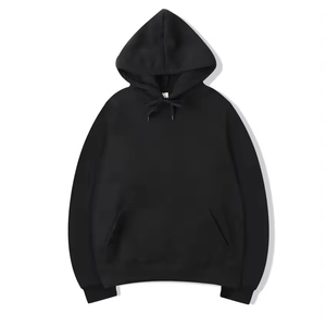 Vente en gros de sweats à capuche unisexes surdimensionnés personnalisés, épais, brodés, pour hommes, en molleton de coton vierge - Product Image 3