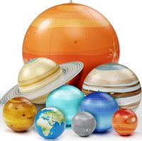 Jouets scientifiques et cadeaux d'astronomie sur le thème des planètes du système solaire gonflables |   Décorations de fête d'anniversaire en PVC écologique pour usage intérieur