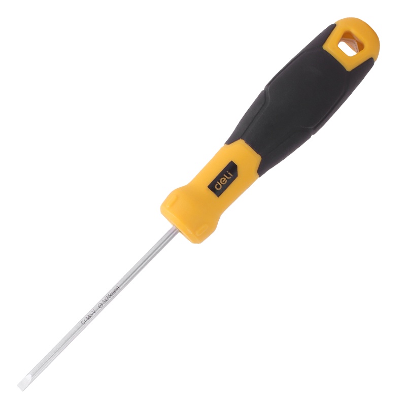 Deli EDL6330751 шлицевая отвертка с рукояткой, отвертка промышленного размера с длинной и короткой ручкой, Магнитная отвертка