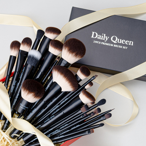 ชุดแปรงแต่งหน้าวีแกนสีดำคุณภาพสูง 25 ชิ้น DailyQueen <span class=keywords><strong>NYX</strong></span> รุ่นใหม่ สำหรับรองพื้น อายแชโดว์ และเขียนคิ้ว รับผลิตแบรนด์ส่วนตัว - Product Image 2