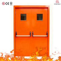 Puertas Cortafuego de Acero Personalizadas, Puertas Cortafuego con Ventanas de Vidrio, Puertas de Seguridad para Centros Comerciales y Hoteles.