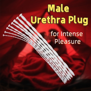 Volwassen seksspeeltje Zachte siliconen urethrale <span class=keywords><strong>plug</strong></span> voor mannen Flexibele sonde 100% waterdicht Intens spelen Climaxcontrole Zwart Wit - Product Image 1