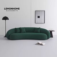 Sofá de Tela Moderno y Minimalista para Salón de Belleza, Sala de Estar, Apartamento Pequeño o Casa de Huéspedes, con Forma Curva