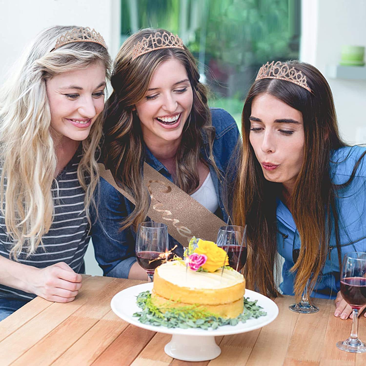 Compleanno Tiara Corone Ragazza Fascia 1PCS Cerchietti Per Capelli - Foto 8