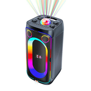 Mysole Outdoor Square Dance Speaker 400x370x560mm <b>Bluetooth</b> Rechargeable With <b>Microphone</b> Colorful Led Light - Product Image 2