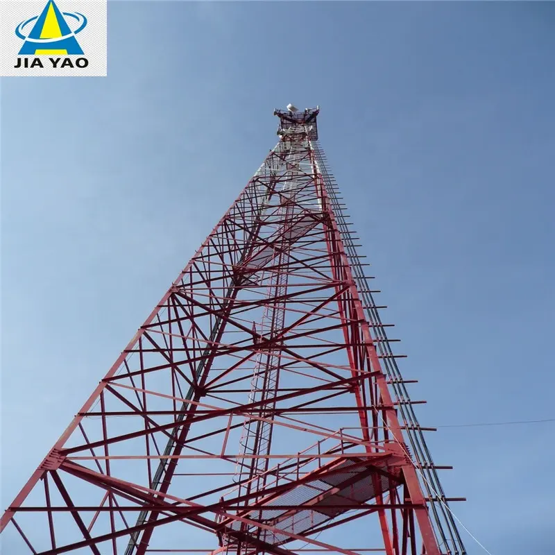 Üretici tedarikçi desteği 30 40 45 50 M metre açısal telekom radyo çelik mikrodalga kendini destekleyen Gsm anten kulesi