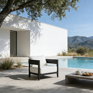 <span class=keywords><strong>Fauteuil</strong></span> de <span class=keywords><strong>jardin</strong></span> léger avec structure en aluminium, <span class=keywords><strong>housse</strong></span> résistante à l'eau et <span class=keywords><strong>coussin</strong></span> à séchage rapide pour villa et complexe hôtelier - Product Image 1