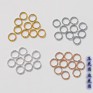 Bandas Florales Trenzadas con Cierres Metálicos Redondos de Hierro Plateado para Hacer Pulseras en Color Blanco, Plata, Oro y Oro Rosa - Product Image 1