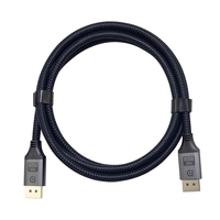 Cable DP 16K de aleación de aluminio de 1m y 2m certificado Vesa, cable de PVC 16K @ 30Hz 8k @ 60Hz 4 @ 240Hz 40gbps, cable DisplayPort para ordenador HDTV Stock.