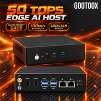 A361 AI Edge Computing Host 50 TOPS INT8 12T FLOPS FP16 Memori Terpadu 64GB LPDDR5 Ubuntu AI Mini PC Komputer Desktop