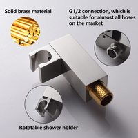 Pommeau de Douche Moderne Haute Pression WeiHao en Laiton Massif Nickel Brossé, Accessoire de Robinet de Salle de Bain Économe en Eau