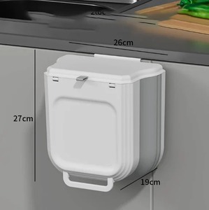 Poubelle de cuisine suspendue, poubelle pliable pour cuisine, poubelle murale pliable, petite poubelle, bac à compost pour la maison - Product Image 5