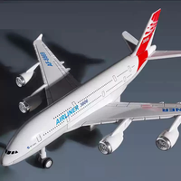 Modèle d'avion en métal, avion Airbus, jouet à tirer en arrière, grand A380, Boeing 787, jouet d'avion, avion, compagnies aériennes pour enfants