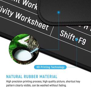 Herstellung großer Gaming-Mauspad Office-<span class=keywords><strong>Software</strong></span> Verknüpfungen Mouse pad mit <span class=keywords><strong>personal</strong></span> isiertem Design <span class=keywords><strong>Computer</strong></span>-Schreibtisch matte - Product Image 3